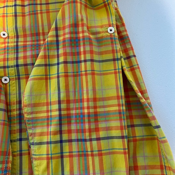 Bugatchi Uomo Men's Long Sleeve Dress Shirt Multi Colored Checkered - Picture 7 of 9